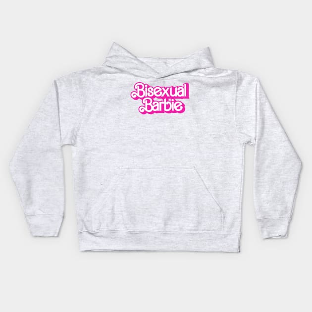 Bi Barbie Logo Barbie The Movie Style Kids Hoodie by Sparkle Star Store